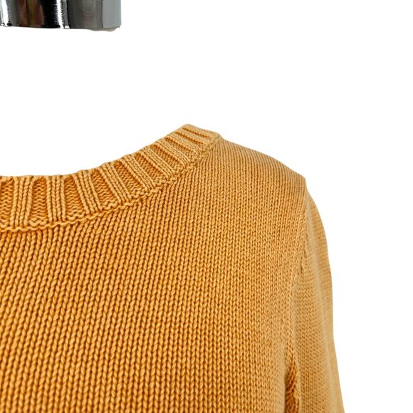 Tyler Bōe Mineral Wash Cotton Button-Back Crewneck Sweater Yellos Size Medium - Picture 3 of 12